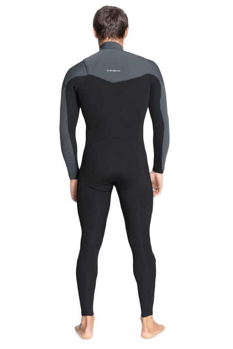 Quiksilver Everyday Sessions 3/2mm Chest Zip Wetsuit - Black / Gun Metal