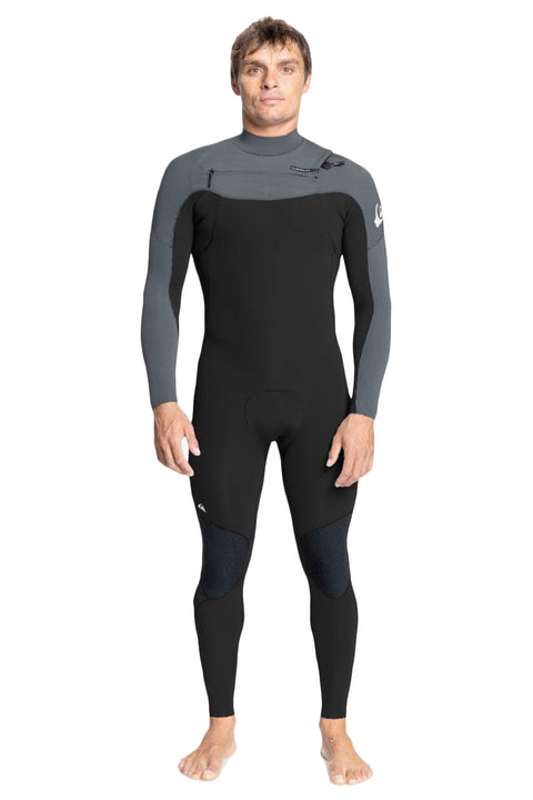 Quiksilver Everyday Sessions 3/2mm Chest Zip Wetsuit - Black / Gun Metal