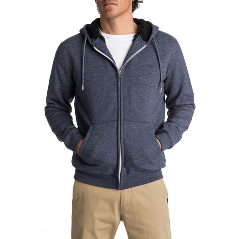 Quiksilver Everyday Sherpa Zip Hoodie - Navy Blazer Heather