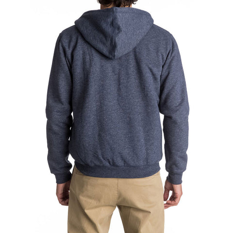 Quiksilver Everyday Sherpa Zip Hoodie - Navy Blazer Heather