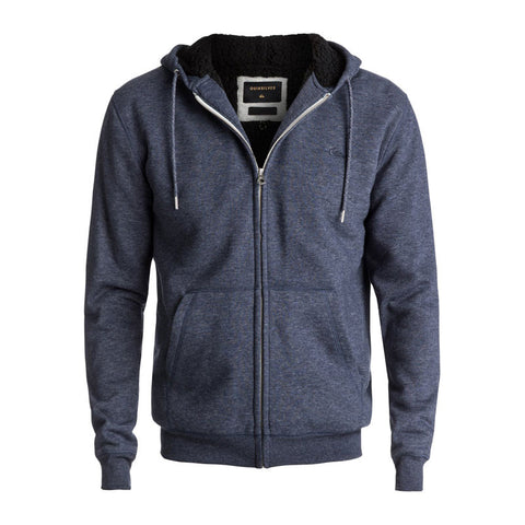 Quiksilver Everyday Sherpa Zip Hoodie - Navy Blazer Heather