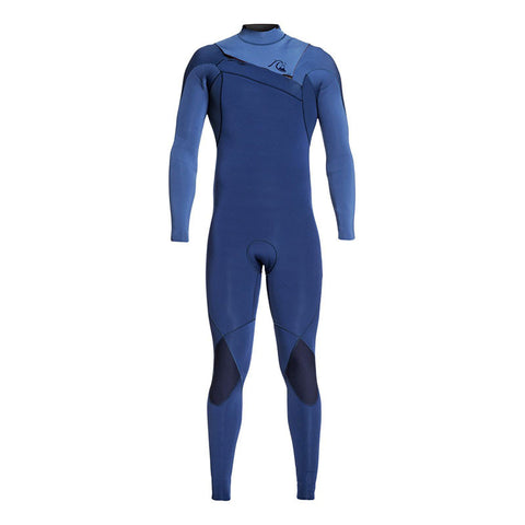 Quiksilver Highline LTD Monochrome 3/2 Chest Zip Wetsuit - Iodine Blue / Cascade Blue