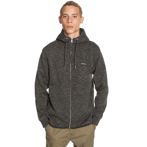 Quiksilver Keller Zip-Up Polar Fleece Hoodie - Dark Grey Heather