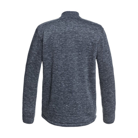 Quiksilver Kurow Sherpa Bonded Zip Bomber Sweatshirt - Blue Nights Heather