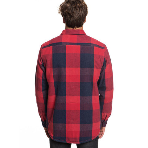 Quiksilver Miho Stones Long Sleeve Over Shirt - Garnet Sherpa