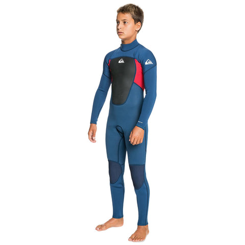 Quiksilver Kids Prologue 4/3 Back Zip Wetsuit - Insignia / High Risk
