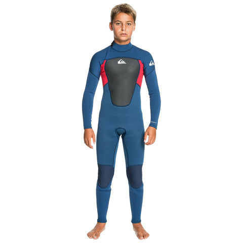Quiksilver Kids Prologue 4/3 Back Zip Wetsuit - Insignia / High Risk
