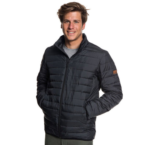 Quiksilver Scaly Water Resistant Puffa Jacket - Black