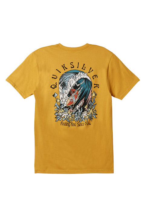 Quiksilver The Original Barrel Tees - Bright Gold - Back No Model