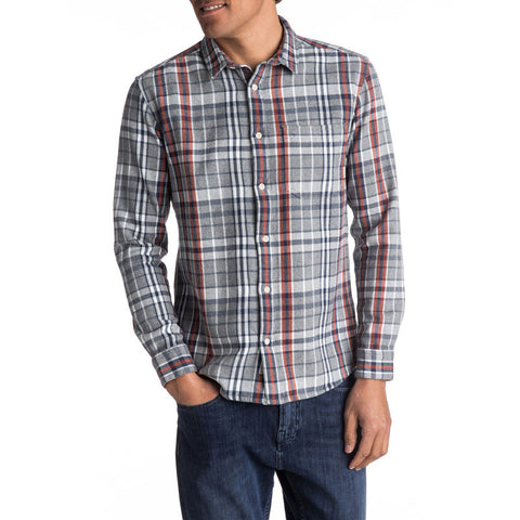 Quiksilver Trogon Way Flannel - Dark Denim Trogon
