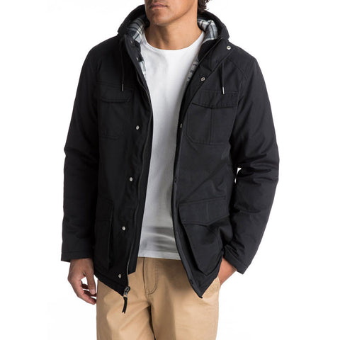 Quiksilver Waterman Weather Waterproof Hooded Jacket - Black
