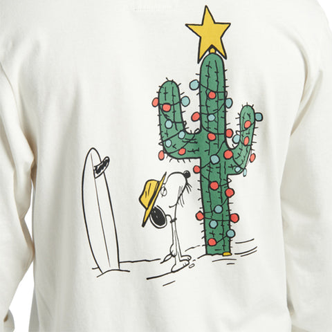Quiksilver X Peanuts Xmas In Baja L/S T-Shirt - Antique White