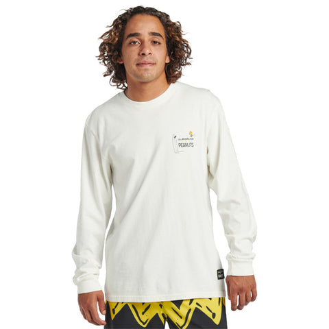 Quiksilver X Peanuts Xmas In Baja L/S T-Shirt - Antique White
