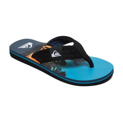 Quiksilver Molokai Layback Youth Sandals - Black / Blue / Blue