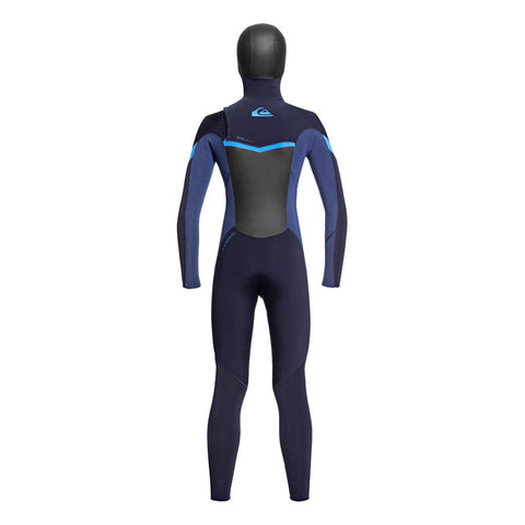 Quiksilver Boys Syncro 5/4/3 Hooded Wetsuit - Dark Navy / Iodine Blue