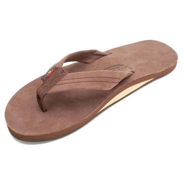 Rainbow Premier Leather Single Layer Sandal - Expresso