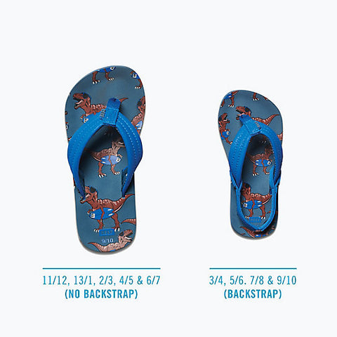 Reef Ahi Sandals - Blue T-Rex