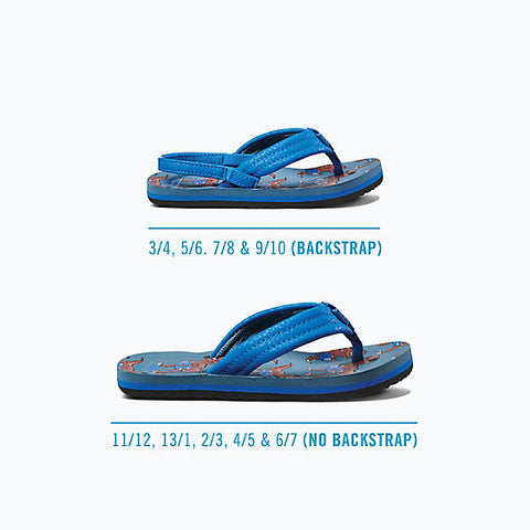 Reef Ahi Sandals - Blue T-Rex