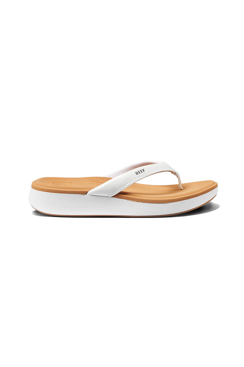 Reef Cushion Cloud Sandals - White / Tan - Side