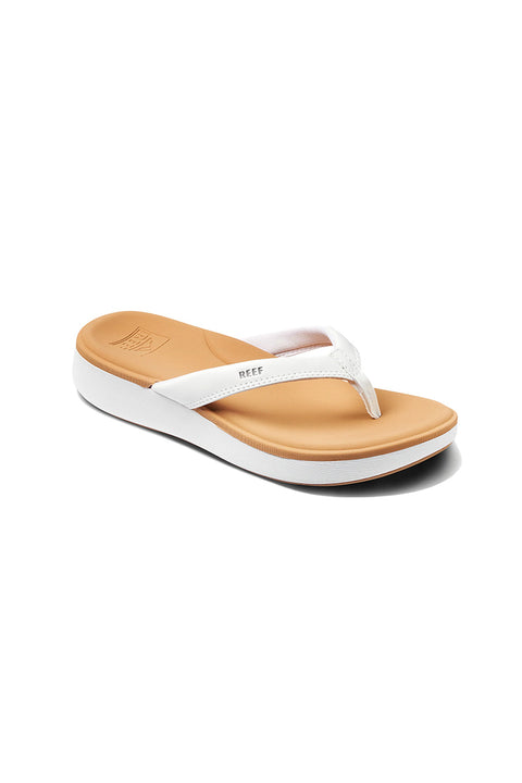 Reef Cushion Cloud Sandals - White / Tan