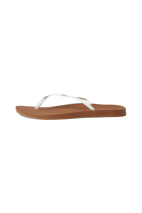 Reef Cushion Slim Sandal - White / Tan