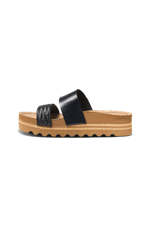 Reef Cushion Vista Hi Sandal - Black Braid - Outside Side