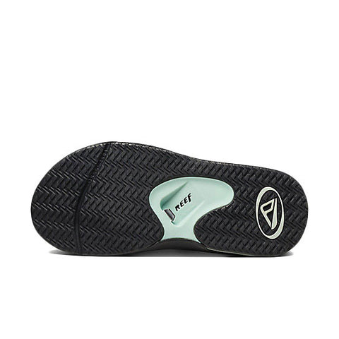 Reef Womens Fanning Sandal - Black / Mint