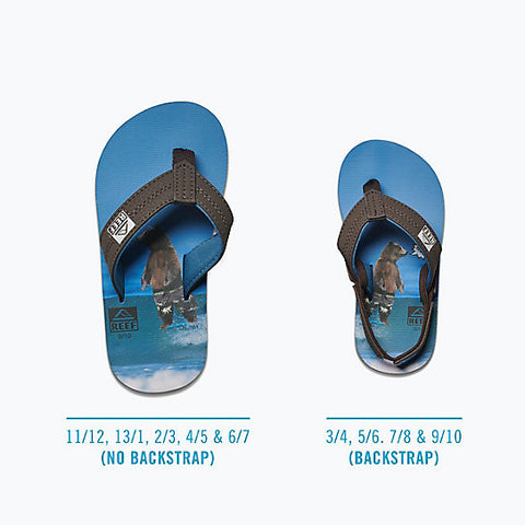Reef Grom Photos Sandal - Surfing Bear