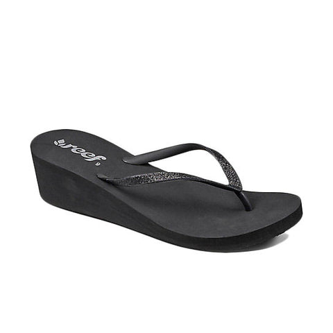 Reef Krystal Star Wedge Sandal - Black