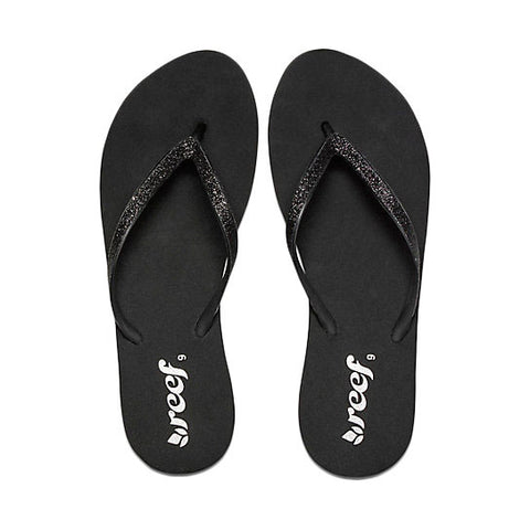 Reef Krystal Star Wedge Sandal - Black