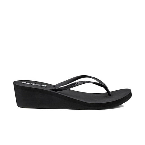 Reef Krystal Star Wedge Sandal - Black