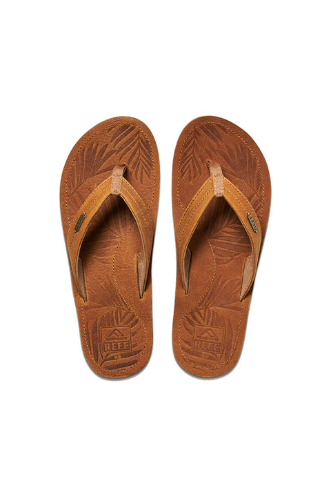 Reef Leather Drift Away Sandal - Caramel - Top