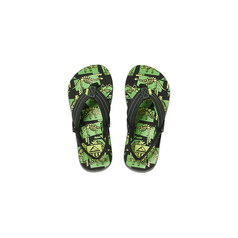 Reef Little Ahi Glow Sandal - Dinosaur
