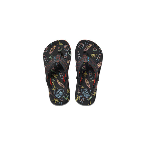 Reef Little Ahi Glow Sandal - Neon Beach