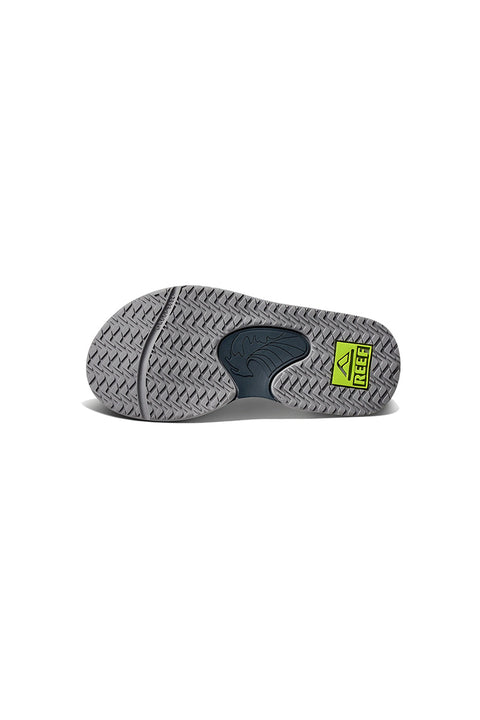 Reef Little Fanning Sandals - Grey / Volt - Bottom