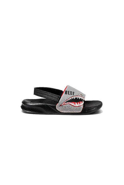 Reef Little One Slide Sandals - Flying Sharks - Outside Side