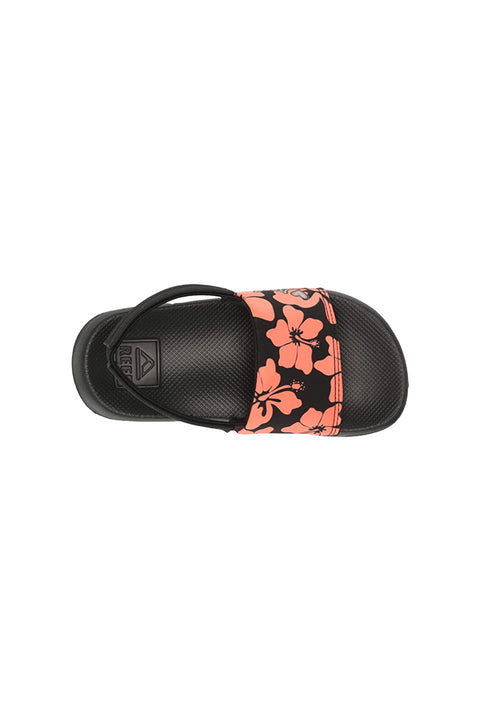 Reef Little One Slide Sandals - Hibiscus Coral - Top