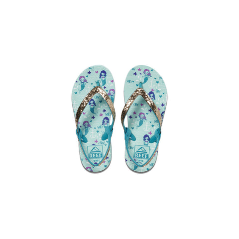 Reef Little Stargazer Prints Sandal - Aqua Mermaids