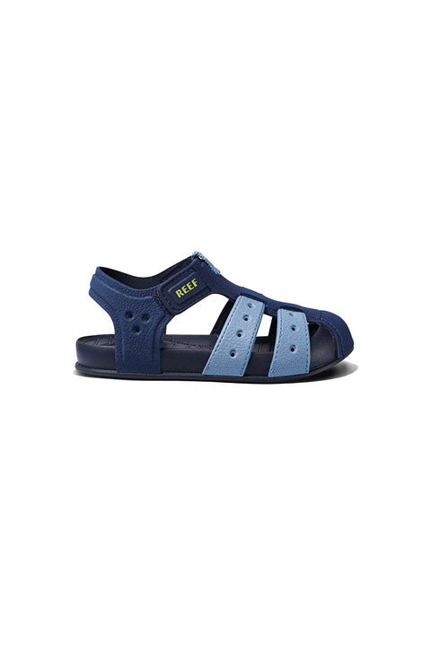 Reef Little Water Beachy Sandal - Grey / Ocean / Lime - Side