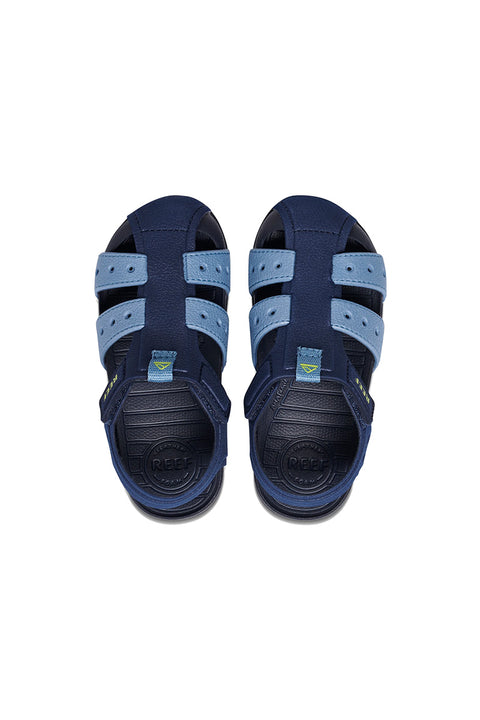 Reef Little Water Beachy Sandal - Grey / Ocean / Lime - Top