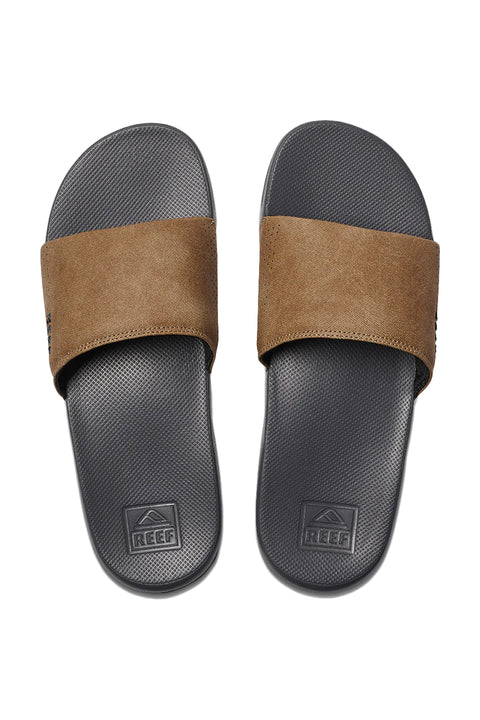 Reef One Slide Sandal - Grey / Tan - Top