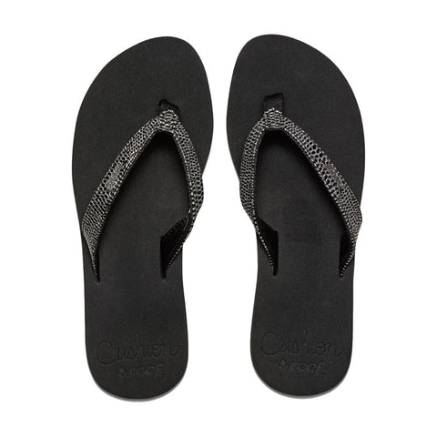 Reef Star Cushion Sassy Sandal - Black / Silver