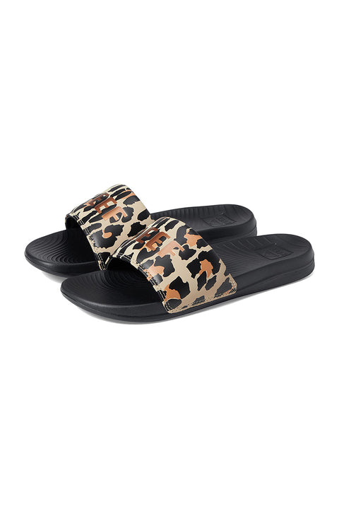 Reef Women's One Slide - Classic Leopard - Side