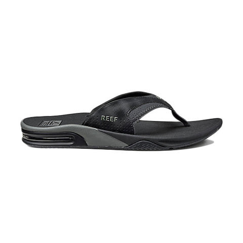 Reef Fanning Prints Sandal - Black / Black Plaid