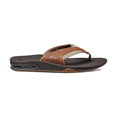 Reef Leather Fanning Sandal - Brown / Brown