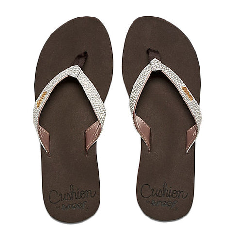 Reef Star Cushion Sassy Sandal - Brown / White