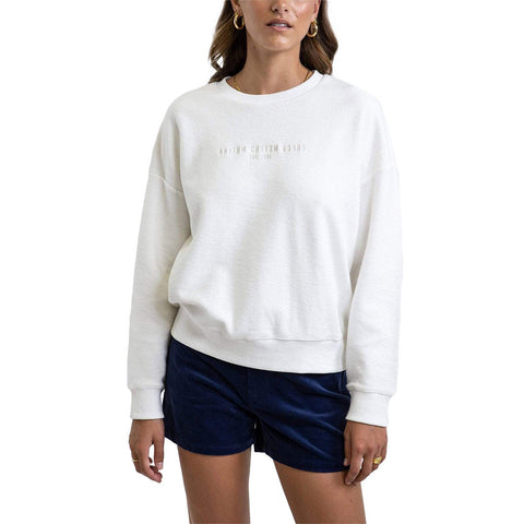 Rhythm Binx Reverse Terry Fleece - White