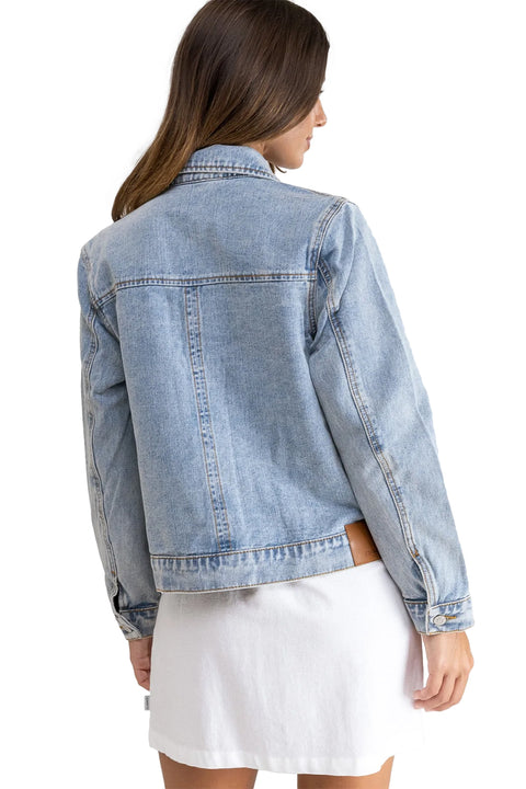 Rhythm Classic Boyfriend Denim Jacket - Light Wash