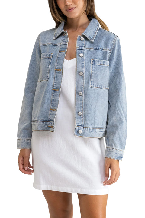 Rhythm Classic Boyfriend Denim Jacket - Light Wash