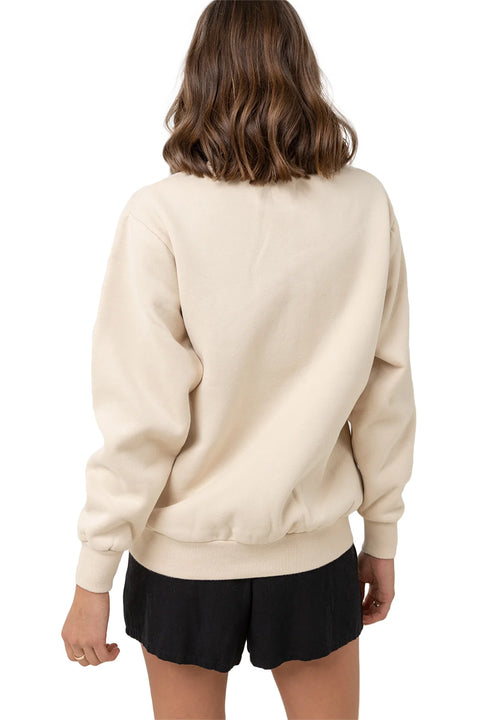 Rhythm Classic Brand Fleece - Oat - Back